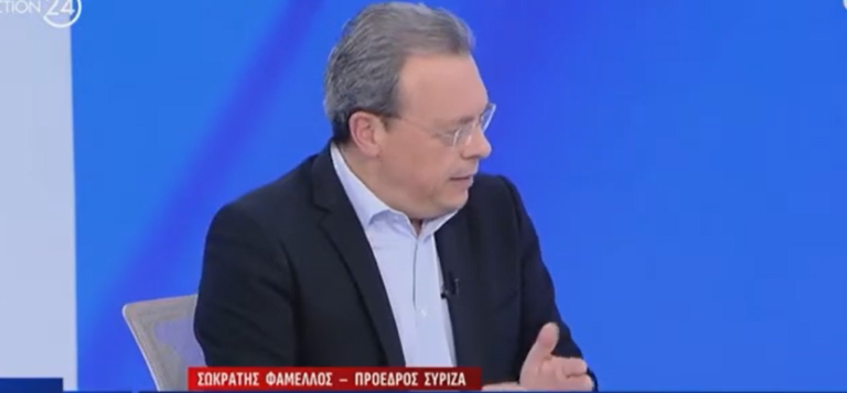 Ο πρ'οεδρος του ΣΥΡΙΖΑ Σωκράτης Φάμελλος