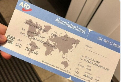 Φυλλάδια – αεροπορικά εισιτήρια one way τύπωσε το ακροδεξιό γερμανικό κόμμα AfD