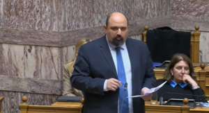 Ο Χρήστος Τριαντόπουλος στη Βουλή