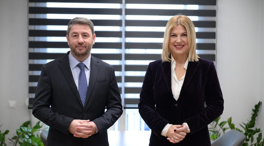 Ο Νίκος Ανδρουλάκης και η Ράνια Θρασκιά