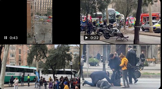 Σύγκρουση λεωφορείων στη Βαρκελώνη