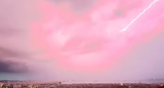 Κεραυνοί ουρανός Θεσσαλονίκης