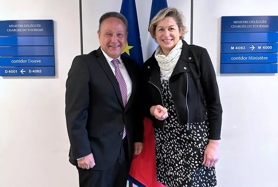 Συνάντηση Στέλιου Αγγελούδη με την Υφυπουργό Τουρισμού της Γαλλίας Nathalie Delattre