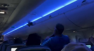 Περιστέρια πετούν μέσα σε καμπίνα αεροπλάνου