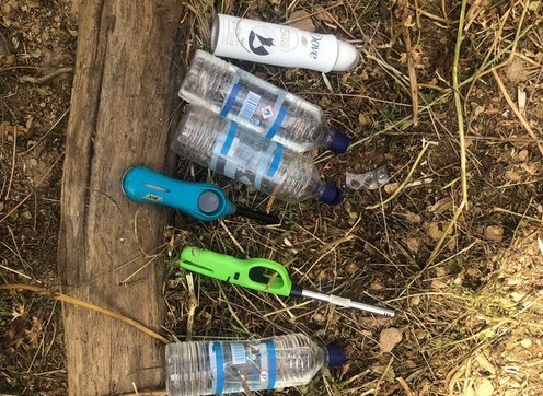 Μπουκάλια οινόπνευμα αναπτήρες Λυκαβηττός