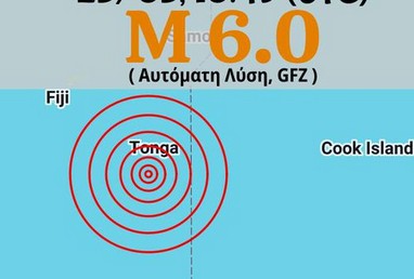 Σεισμός στα νησιά Τόνγκα