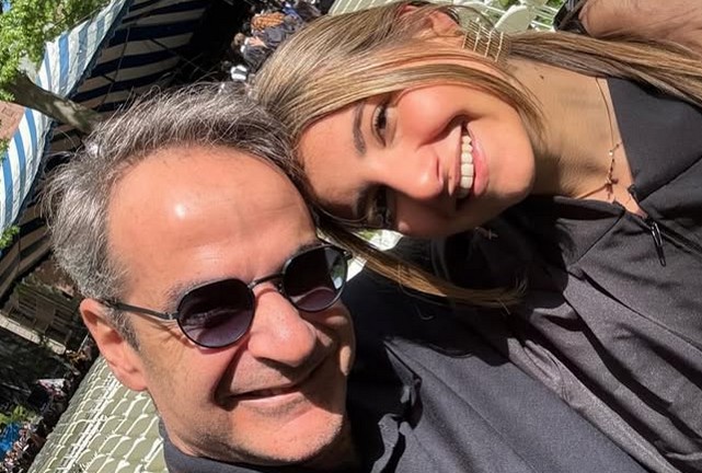 Ο Κυριάκος Μητσοτάκης με την κόρη του