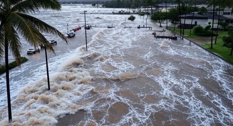 Τσουνάμι κύματα παραλία
