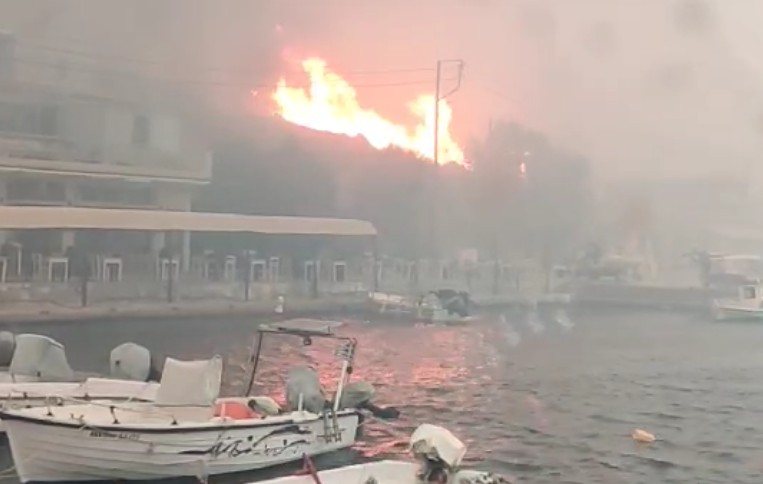 Φωτιά στα Λιμνιά Χίου