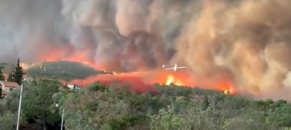 Φωτιά στη νότιο Γαλλία