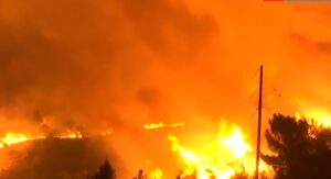 Φωτιά στο νησί της Χίου