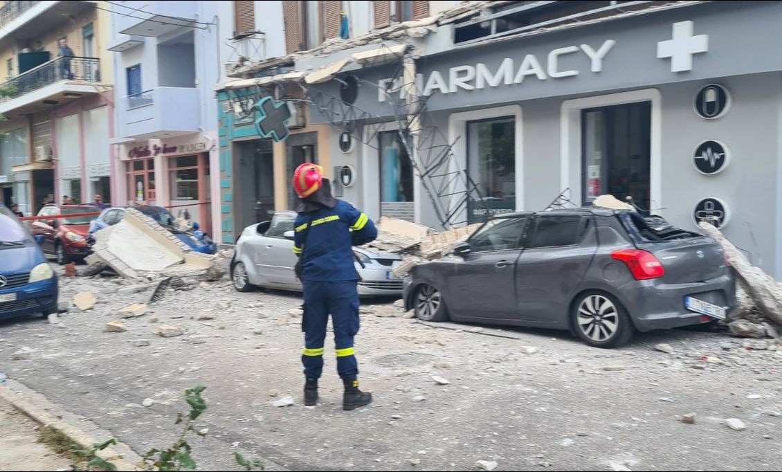 Πτώση μπαλκονιού στο Λαύριο