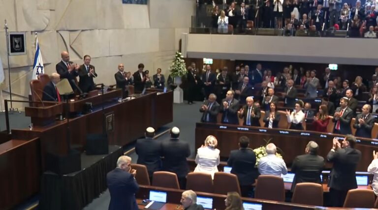 Ο Τραμπ στο κοινοβούλιο του Ισραήλ