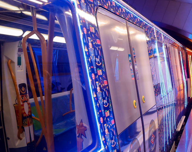 Χριστουγεννιάτικο το Μετρό της Μαδρίτης