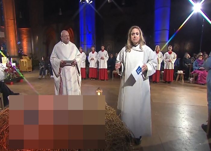 Αναπαράσταση της γέννησης του Χριστού σε εκκλησία της Στουτγκαρδης