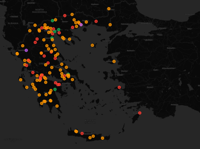 Χάρτης με τα μπλόκα των αγροτών