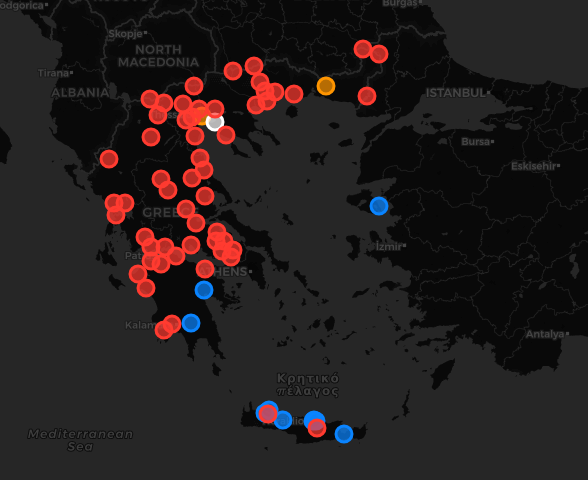 Ο χάρτης με τα μπλόκα των αγροτών