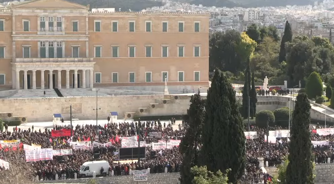 Συγκέντρωση επέτειος Τέμπη Αθήνα