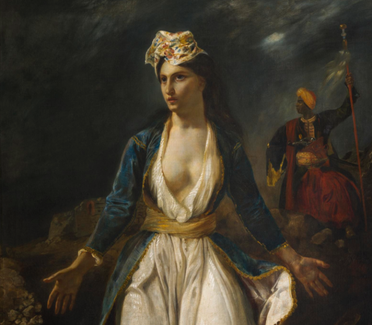 Πίνακας του Ντελακρουά «Η Ελλάδα στα ερείπια του Μεσολογγίου»