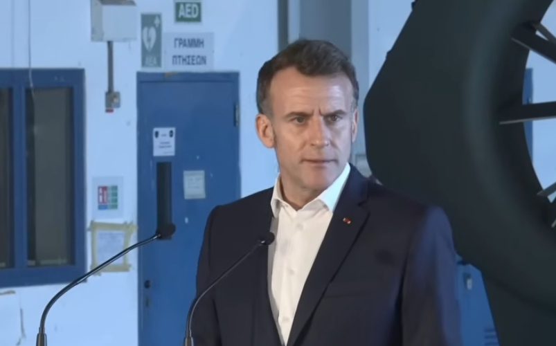 Ο Εμμανουέλ Μακρόν στην Πάφο