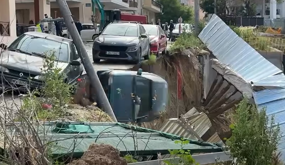 Θεσσαλονίκη Παπάφη Υποχώρησε τοιχίο