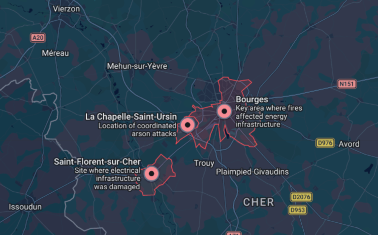 Πυρκαγιές από δολιοφθορά σε ηλεκτρικούς σταθμούς Γαλλία