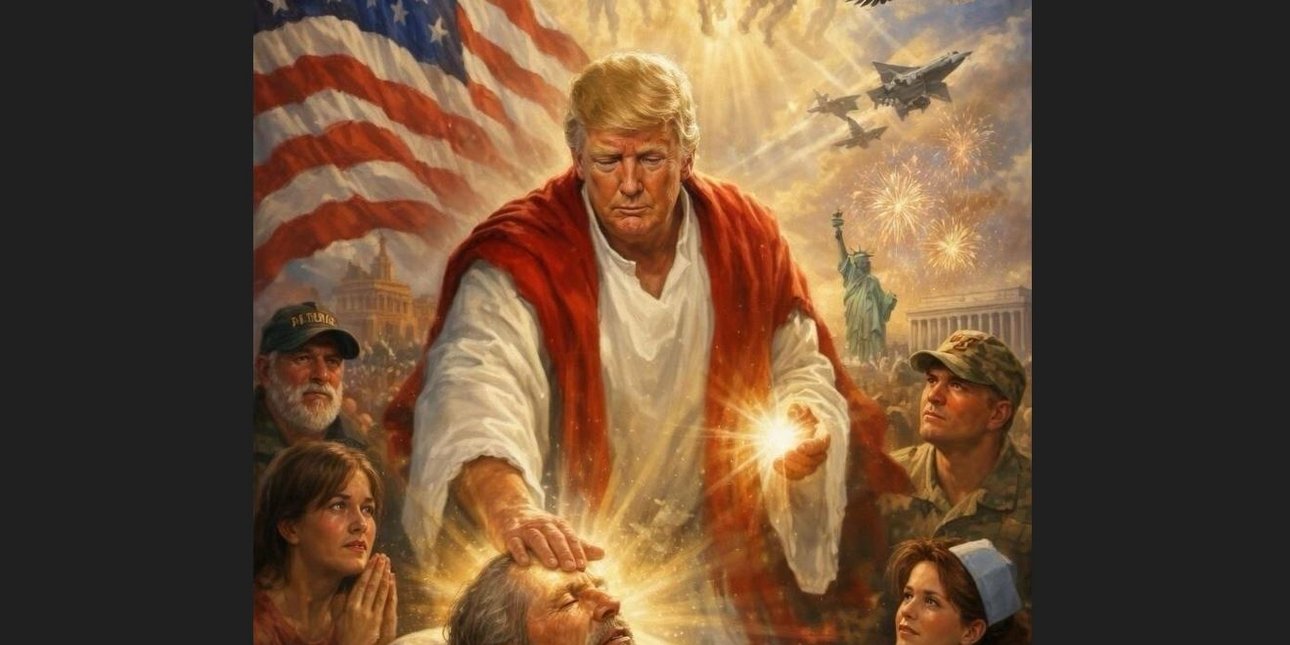 Ο Ντόναλντ Τραμπ ως Ιησούς