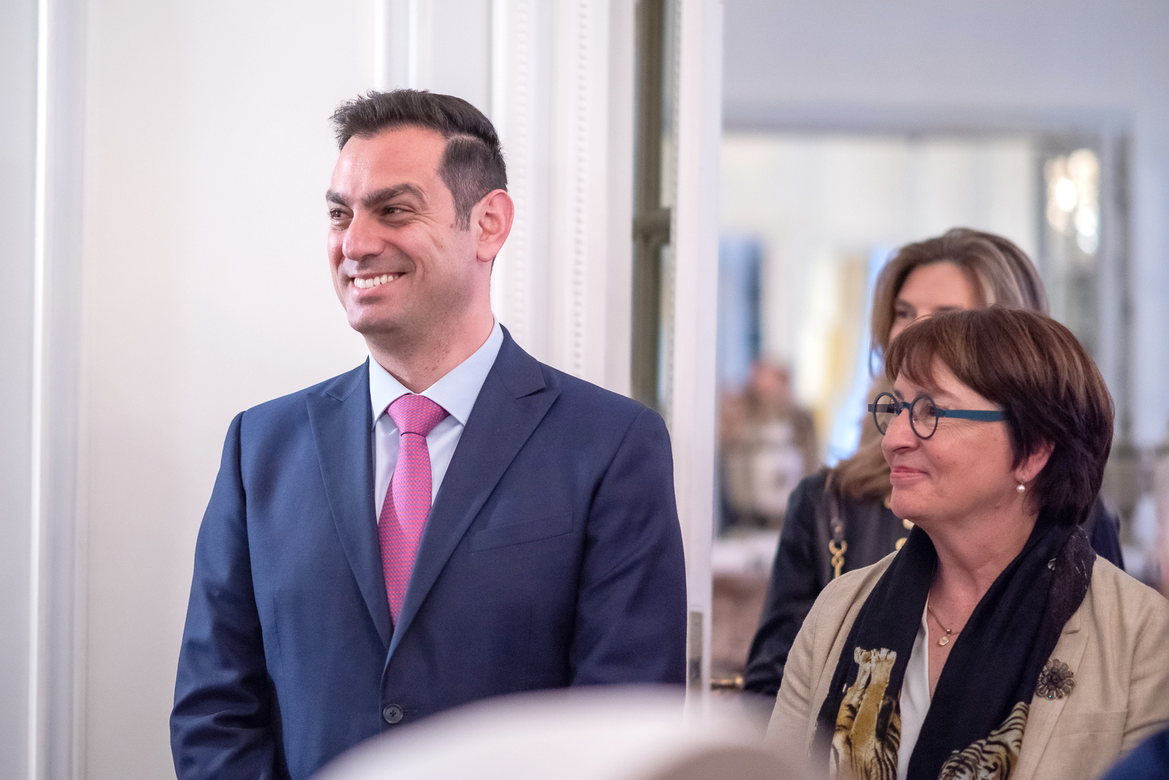 Σπύρος Κουκλουδίνας και Μαριέττα Καραμανλή