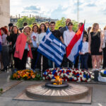 Journée de l' europe - Ravigage de la flamme Arc de Thriomphe