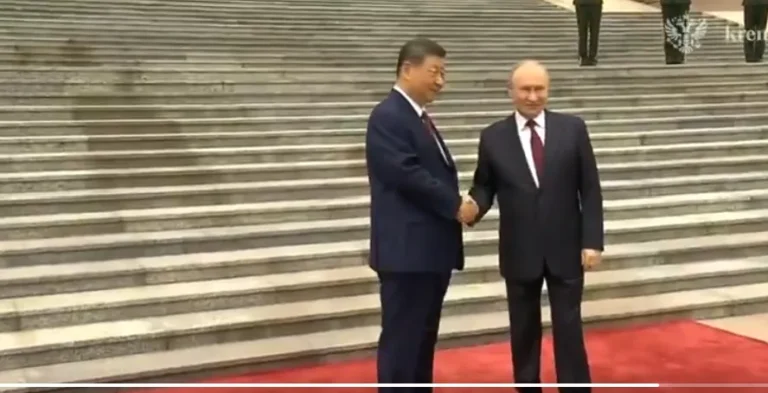 Talks between Putin and Xi Jinping have begun in Beijing.