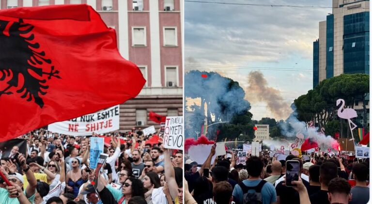 Αλβανία Διαδήλωση Η Αλβανία δεν πωλείται