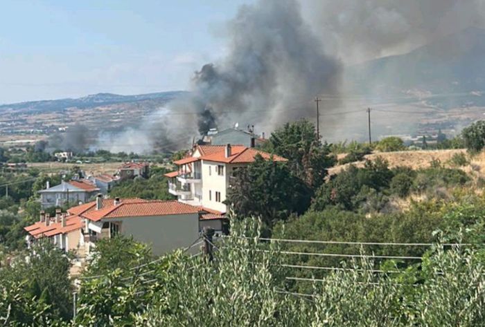 Φωτιά στη Σουρωτή Θεσσαλονίκης