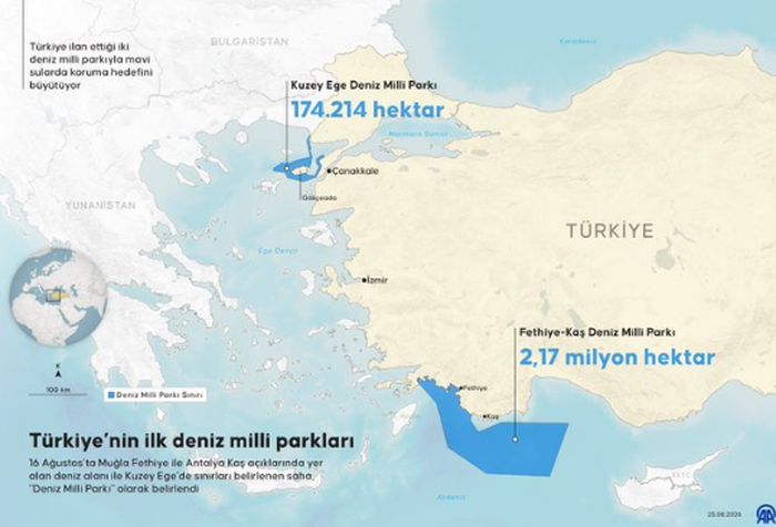 Τουρκικός χάρτης θαλάσσια πάρκα