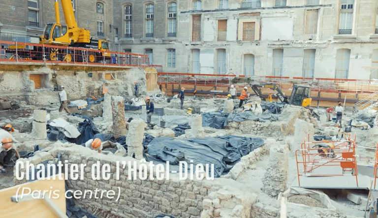 Παρίσι, τείχος κάτω από το Hôtel Dieu