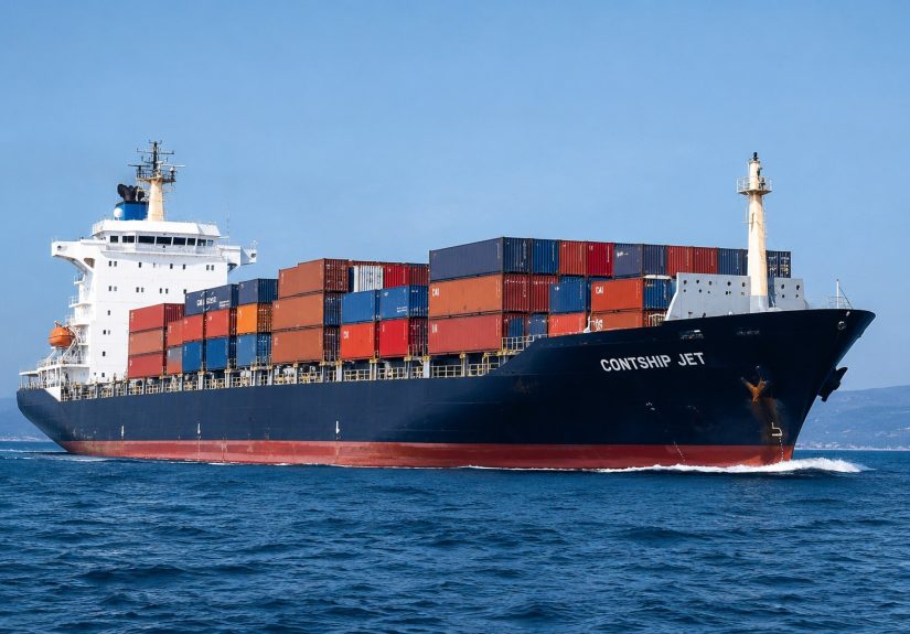 Το εμπορικό πλοίο cargo Contaship Jet