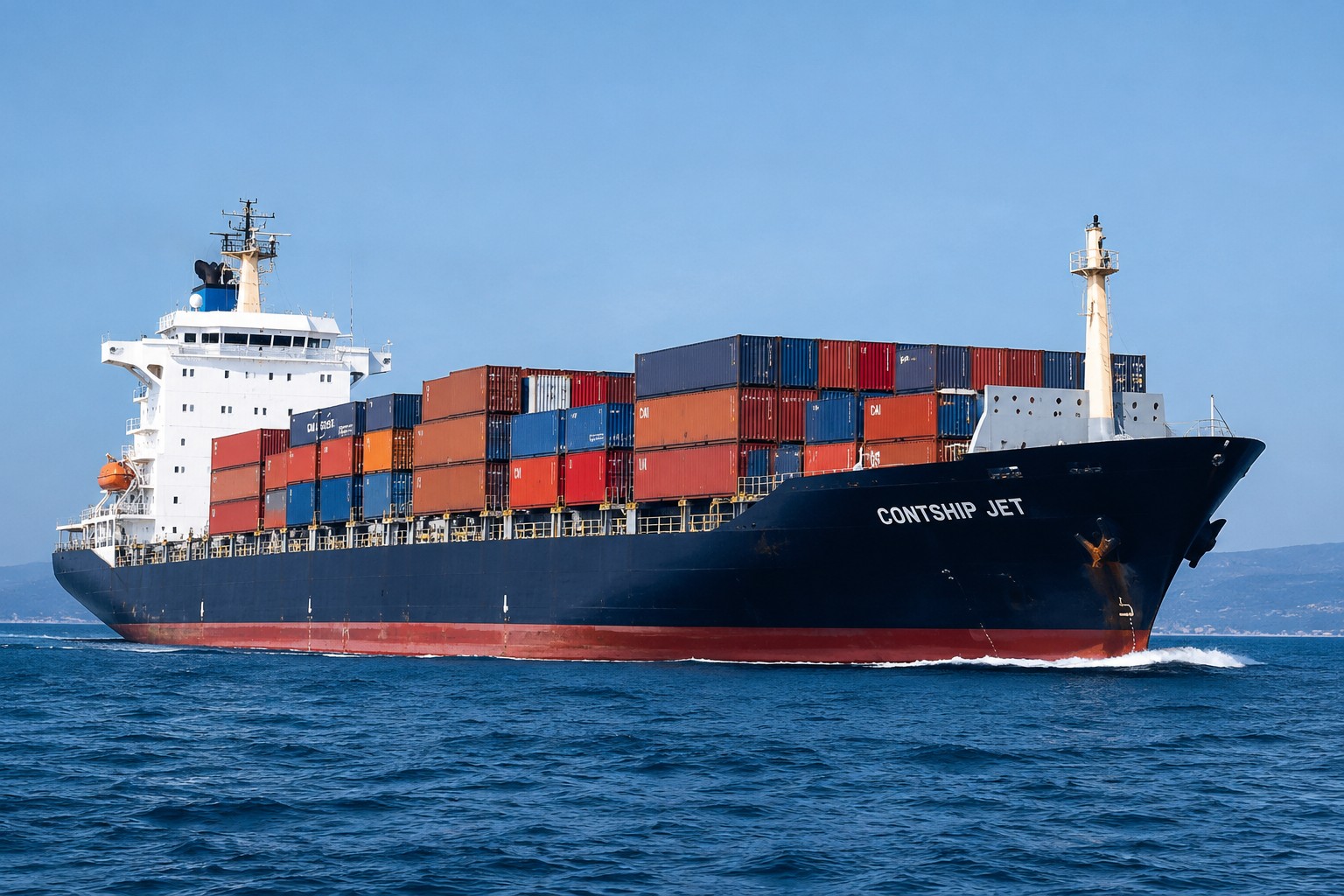 Το εμπορικό πλοίο cargo Contaship Jet