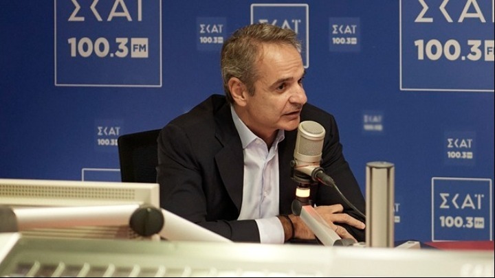Μητσοτάκης συνέντευξη στον ΣΚΑΙ Φωτό γρ. πρωθυπουργού Παπαπμήτσος